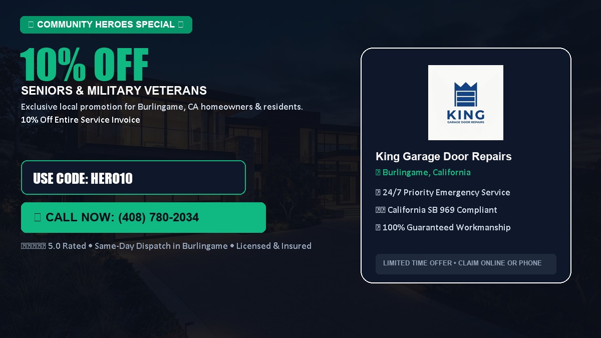 10% OFF Senior Citizens (65+) & Military / Veteran Community Discount in Burlingame, CA